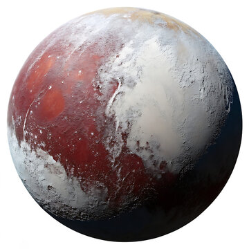 Makemake dwarf planet isolated on a transparent background