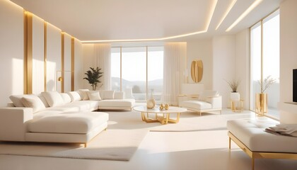 Photo interior modern design room 3d illustration