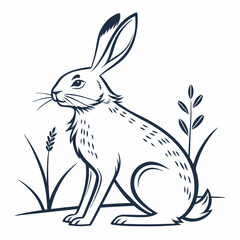 vector illustration of a rabbit