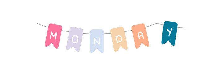 Monday Bunting Garland Icon