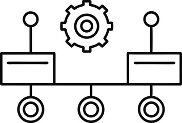 automation line art vector icon.