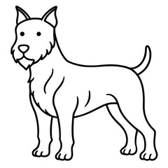 Stylish Canine Line Art Design