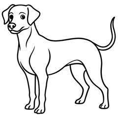 Stylish Canine Line Art Design