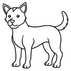 Stylish Canine Line Art Design