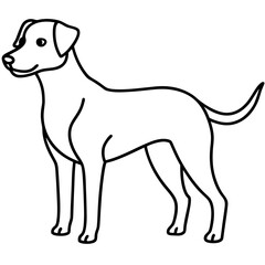 Stylish Canine Line Art Design