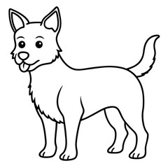 Stylish Canine Line Art Design
