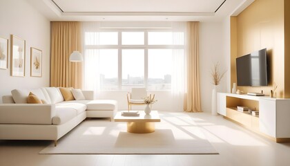 Fototapeta premium Photo interior modern design room 3d illustration