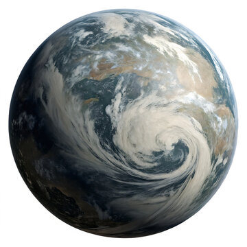 Theia hypothetical planet isolated on a transparent background