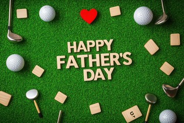 Happy father's day golf gift ideas for dad who loves golfing father's day golf themed background