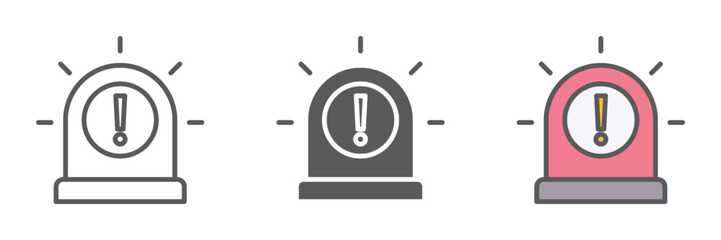 Emergency Icons Set – Vector Illustrations in Multiple Styles