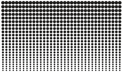 Dotted halftone gradient background. Black fading comic pop art overlay. Monochrome texture. Grunge halftone background. Vector illustration.