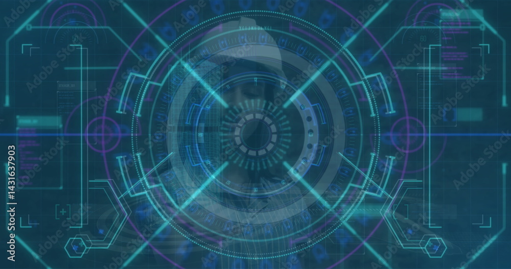 Poster image of scope scanning over data processing