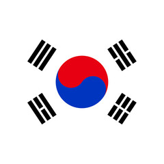 Round South Korea flag icon