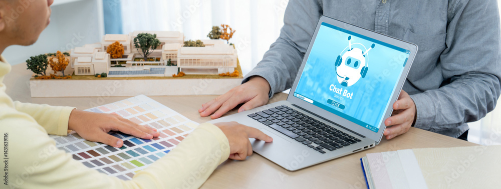 Poster chatbot software application for brisk online business that automatically reply to customer question