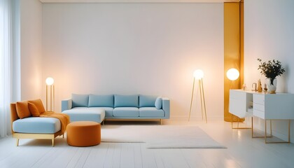 Fototapeta premium Photo interior modern design room 3d illustration