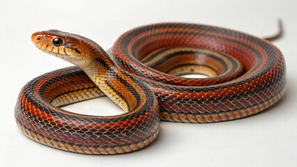 Fototapeta premium Beauty rat snake on studio background 