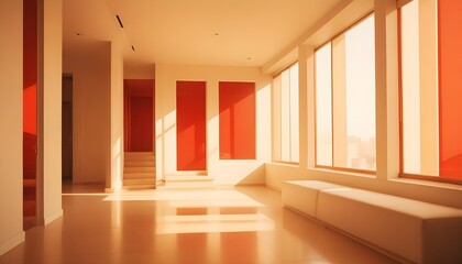 Photo interior modern design room 3d illustration