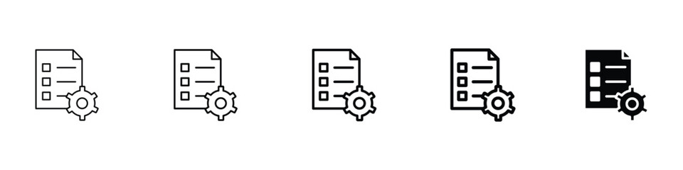 Set of 5 pixel perfect Procurement icon with 1 unexpanded, 1 silhouette, procurement icon, symbolizing supply management, purchasing, and logistics in a corporate vector design