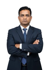 Serious Businessman Portrait Professional Headshot with Arms Crossed