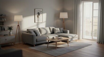 Fototapeta premium Sofa in Modern Living Room