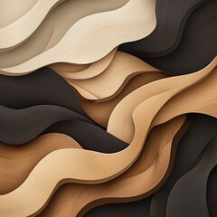 Abstract Wavy Layered Design