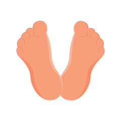 Pair of baby feet. Vector