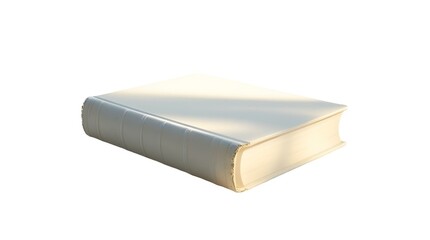 empty old book isolated on white