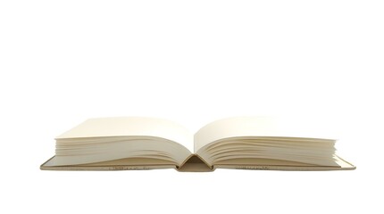Obraz premium empty open book isolated on white