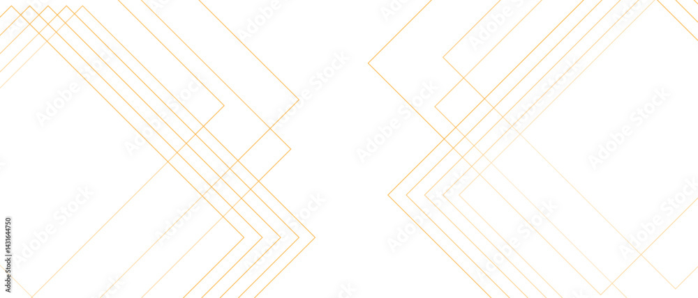 Fototapete Abstract Elegant modern gold line with luxury geometric square shape. Angular diamond and square shapes lines with soft gradient. Futuristic geometric shape with realistic lines. 