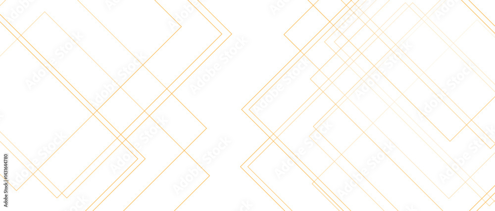 Fototapete Abstract Elegant modern gold line with luxury geometric square shape. Angular diamond and square shapes lines with soft gradient. Futuristic geometric shape with realistic lines. 