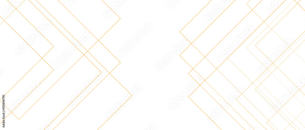 Aufkleber Abstract Elegant modern gold line with luxury geometric square shape. Angular diamond and square shapes lines with soft gradient. Futuristic geometric shape with realistic lines. 