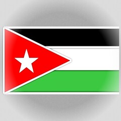 Flag of Jordan.Jordan flag illustration image for background, play card, icons and other uses.
