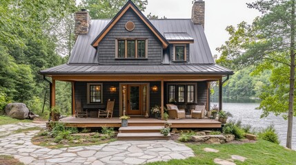Lakeside Cabin Retreat: Charming Rustic Home by the Water