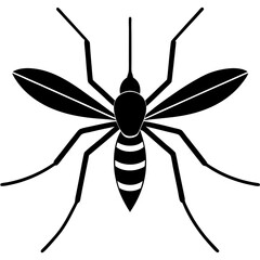 Animal Mosquito silhouette vector illustrator 