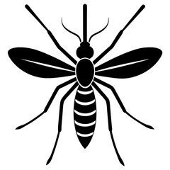 Animal Mosquito silhouette vector illustrator 