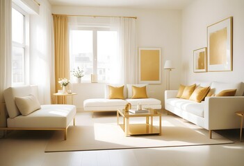 Fototapeta premium Photo interior modern design room 3d illustration