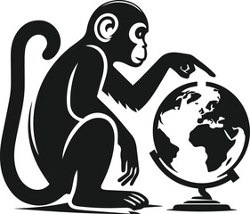 Monkey silhouette