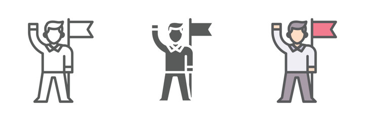 Leadership Icons Set – Vector Illustrations in Multiple Styles