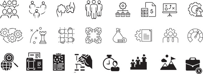 Good Idea & Innovation Concept icon Vector Illustration Editable stroke set