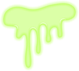 Green toxic liquid dripping, resembling a fuel or chemical leak with radioactive properties.