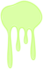 Green greasy radioactive liquid splashing chaotically, resembling a hazardous toxic spill.
