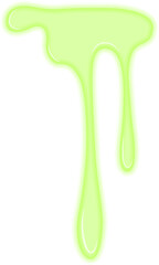 Toxic green liquid leaking, resembling a radioactive fuel or chemical spill.