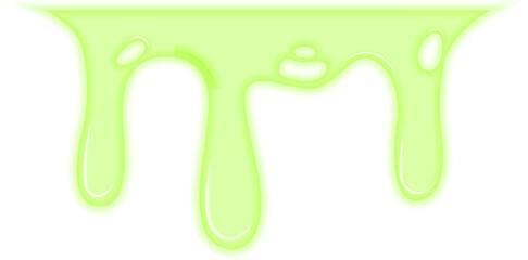 Greasy, viscous green toxic liquid forming irregular shapes, resembling a radioactive chemical spill.