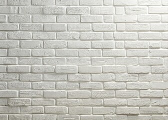 Fototapeta premium HD 8K White Brick Wall Texture: Clean Minimalist Background for Design Projects