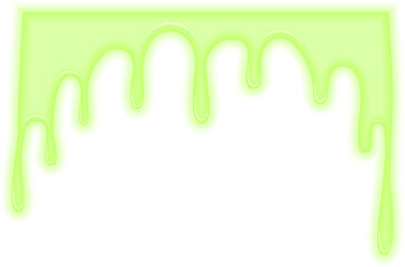 Natural flowing radioactive substance forming a spreading organic spill.