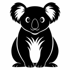 Stylized Koala Silhouette Vector