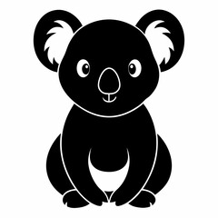 Stylized Koala Silhouette Vector