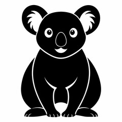 Obraz premium Stylized Koala Silhouette Vector