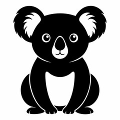 Obraz premium Stylized Koala Silhouette Vector