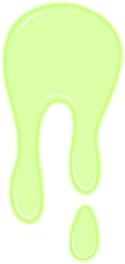 A pool of green viscous liquid forming an uneven surface.